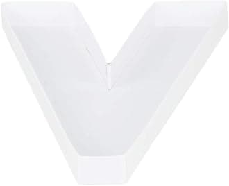 8" Small Fillable Cardboard Letter Shaped Paper Mache Cutouts Candy Tray Food Container(V)