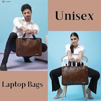 VISMIINTREND Leather Office Laptop Bags for Men & Women,Stylish,Briefcase,Messenger Bags |Fits 13",14", 15.6" Macbook Laptops,Birthday Gift for Husband/Father,Valentine Gifts for Boyfriend