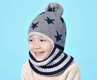 Baby Winter Hat Scarf Set, Unisex Infant Toddler Kids Hat Scarf