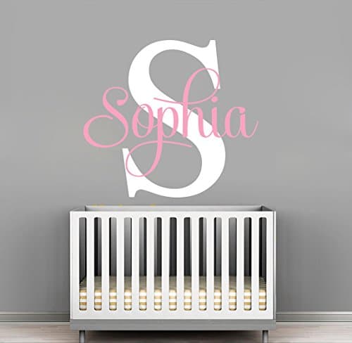 Custom Name Monogram Wall Decal- Nursery Wall Decals - Name Wall Decor