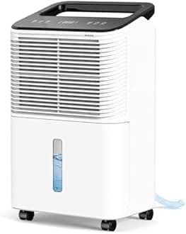 TABYIK 30-Pint High-Capacity Dehumidifier with Auto Shut-Off, Customizable Humidity Settings, and Built-In Timer for Large Rooms and Damp Areas
