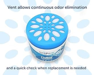 Bright Air Solid Air Freshener and Odor Eliminator, Cool and Clean Scent, 14 Ounces, 6 Pack