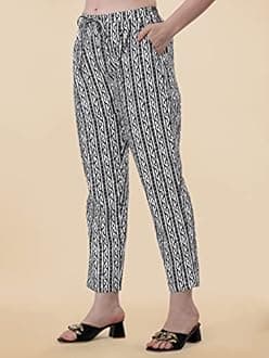 MIRCHI FASHION Women's Designer Straight Fit Cotton Printed and Embellished Kurta Set with Trouser Pant and Dupatta