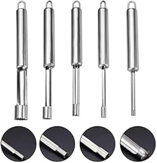 6 Pack Stainless Steel Kitchen Corer Tool Fruit and Vegetable Corer Set for Cherry Pitter strawberry Jalapeno Corer Tomato Vegetable Corer Tool