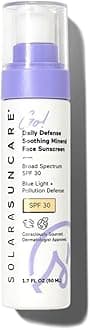 Solara Suncare Daily Defense Soothing Mineral Face Sunscreen SPF 30, 1.7 FZ