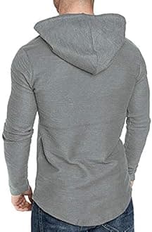 Lexiart Mens Fashion Athletic Hoodies Sport Sweatshirt Solid Color Fleece Pullover