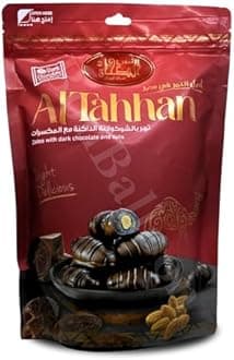 Al Tahhan Dates With Dark Chocolate And Nuts Light Delicious Chosen Of The Finest Dates Natural Pure Sweet Taste Egypt Saudi Palm Halal Gmo Free Tamr Fresh Arabia Vegan Ramadan (1Pack = 8.82 oz)