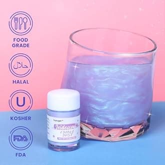 Sujoygar Iridescent Edible Glitter for Cocktails Drinks, Food Grade 5g Shimmer Luster Dust Edible Glitter for Cakes Strawberries Cupcakes Cookies Party Baking Decoration