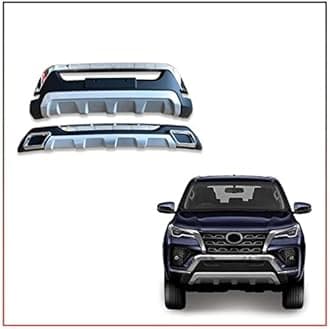 Acrylonitrile Butadiene Styrene (ABS) Front & Rear Bumper Protector Guard for Toyota Fortuner 2021