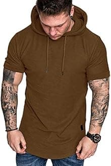 Lexiart Mens Fashion Athletic Hoodies Sport Sweatshirt Solid Color Fleece Pullover