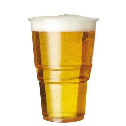 We Can Source It Ltd – 1000 x Clear Strong Plastic Half Pint Cups - 10oz Disposable Beer Glasses Tumblers – 284ml BPA-Free Plastic Cocktail Glasses with CE Marking – Recyclable Tumblers for Parties