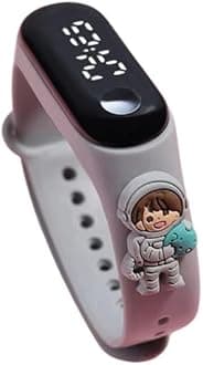 Digital Dial Waterproof Stylish and Fashionable Wrist Smart Watch LED Band for Kids, Rakhi, Colorful Cartoon Character Super Hero for Boys & Girls (Removable silicon strap)