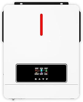 3600W 24V DC to 110V/120V AC Pure Sine Wave Solar Inverter with 120A Mppt Solar Controller, Two AC Outlets, 4200W Max PV Power Input, for Battery