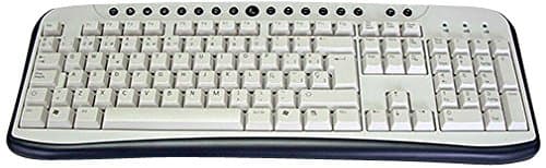 tecnimax httm215 W – Multimedia Keyboard, White and Grey