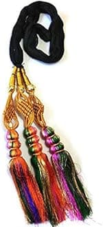 Unik 1 piece Long Length Beautiful Paranda Hair Accessory Braid Tassles for Girls, Women (Multicolor) standard size