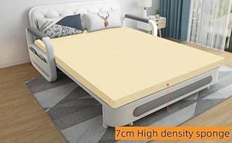 Pull-Out Foldable Sofa Bed Double-Seat Multi-Functional soft Sofa, Modern Style Living Room and Bedroom comfortable Sofa Bed Chair (Multicolor, 1.28m)