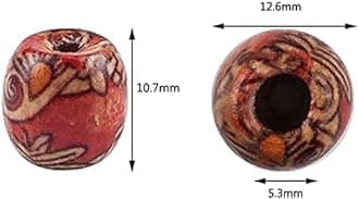 300pcs Wooden Hair Beads