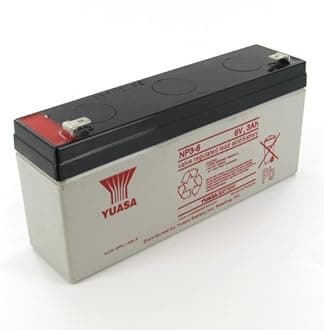 Yuasa NP3-6 6V/3Ah Sealed Lead Acid Battery with F1 Terminal