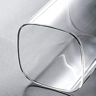 Square Glass Jar Wooden Lid Food Storage Containers Set,Airtight Food Jars With Bamboo Lids Glass Jar With Wooden Lid Kitchen Container Sugar Glass (320Ml Jar, 6 Pcs, Transparent)