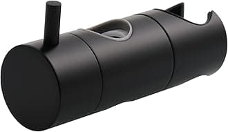 Black Shower Head Holder Adjustable, Biveah Universal 20MM O.D. Rail Head Bracket Holder for Slide Bar, KZS007B