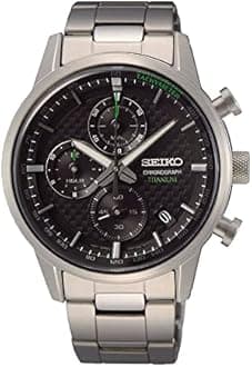 Seiko Men's Quartz Watch Titanium with Stainless Steel Strap
