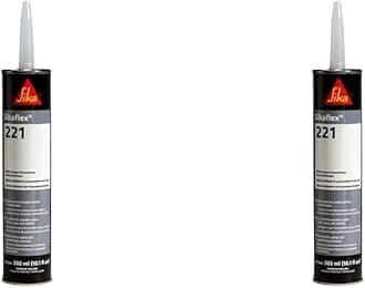 Sika Sikaflex-221 Black and White Multi-Purpose 10.1 fl oz Polyurethane Sealant/Adhesive 2-Pack