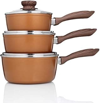 JML Copper Stone Pans: Saucepans (8 pcs)
