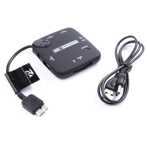 Zek Samsung Galaxy Note 3 SD USB 3.0 Card Reader, USB Adapter HUB, and OTG Adapter