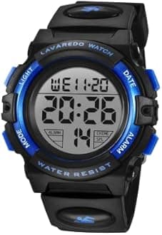 Kids Watch,Boys Watch for 3-15 Year Old Boys,Digital Sport Outdoor Multifunctional Chronograph LED 50 M Waterproof Alarm Calendar Analog Watch for Children with Silicone Band,Kids Gift