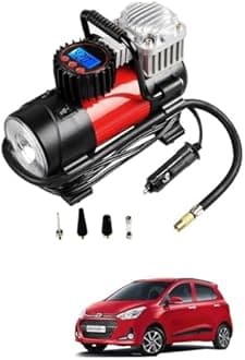 Auto Addict 12V DC Portable Air Compressor Pump, Digital Tire Inflator for Grand i10(2014-2019)