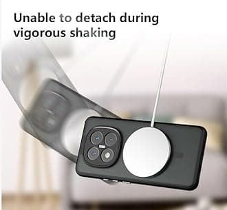 Compatible with Xiaomi Redmi Note 14 Pro 4G Case Cover,Compatible with MagSafe,Compatible with Xiaomi Redmi Note 14 Pro 4G 24116RACCG Built-in Magnetic Anti-Shock Cell Phone Case Black