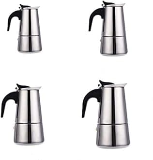 kkhouse Stainless Steel Coffee Pot Mocha Espresso Latte Percolator Stove Coffee Maker Pot Percolator Drink Tool Cafetiere Latte Stovetop (600ml)