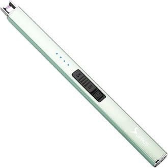 SUPRUS Electric Lighter Arc Windproof Flameless USB Rechargeable Lighter with Safety Lock for Candle BBQ Camping (Light Green)