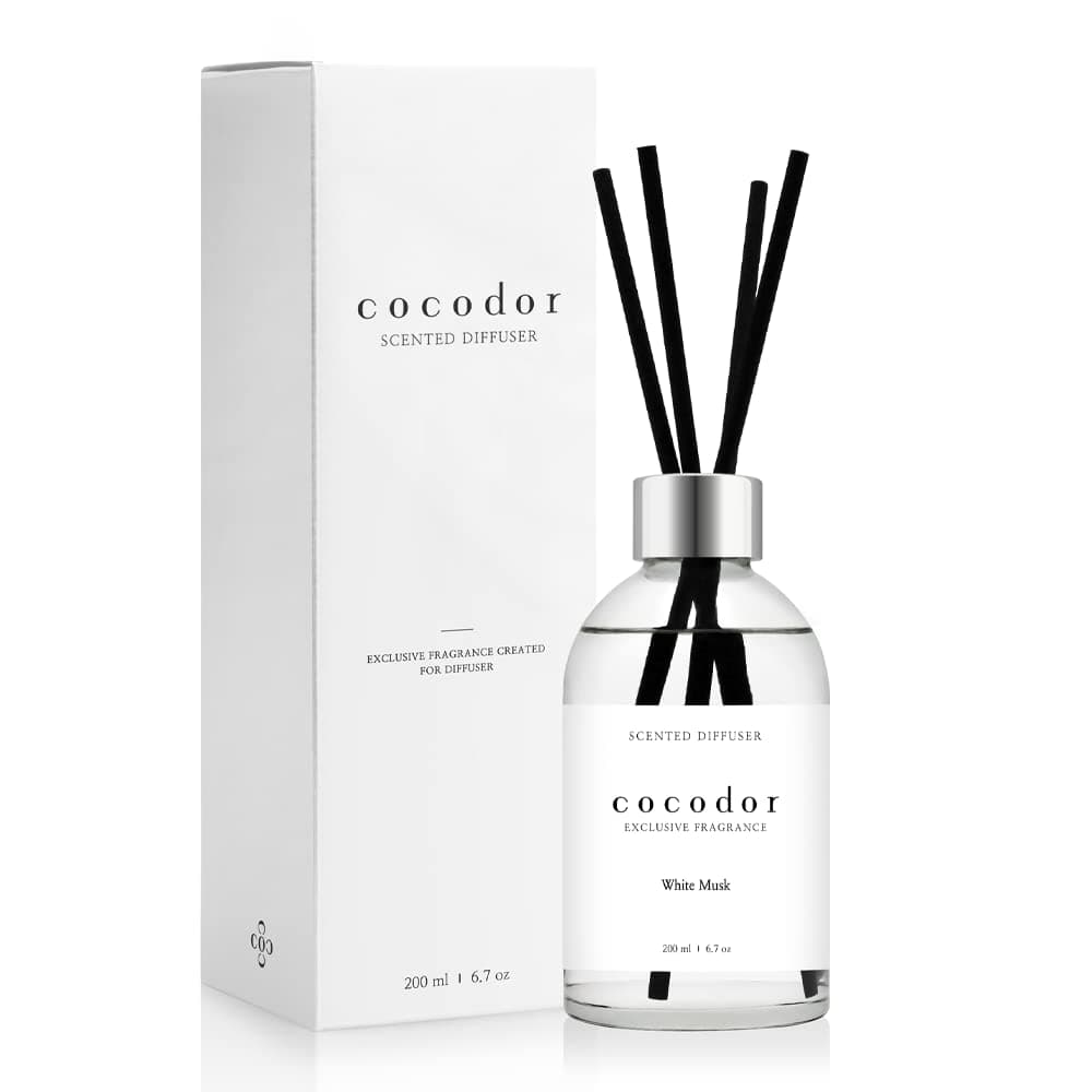 Cocod'or White Label Reed Diffuser/White Musk/6.7oz(200ml)/Home Decor & Office Decor, Fragrance and Gifts, Aromatherapy