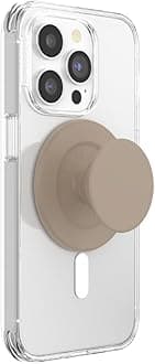 PopSockets Round Phone Grip for MagSafe with Adapter Ring Phone Holder Wireless Charging - Soft Touch Latte