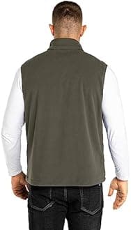 33,000ft Men's Fleece Gilets Lightweight Sleeveless Jacket Vest Windproof Bodywarmer Outerwear Golf Gilet With Zip Pockets for Hiking Cycling Running