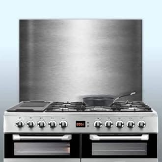 Displaypro 0.9mm Thick Brushed Stainless Steel Kitchen Cooker Hob Wall Splashback (650, 800)