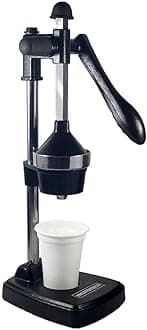 - Aluminium Hand Press Citrus Fruit Juicer, Cold Press Juicer, Manual Hand Press Juicer and Squeezer for Fruits and Vegetables - Big (Made in India) Super Black.