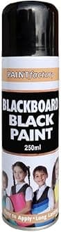 Blackboard Black All Purpose Aerosol Spray Paint 250ml Quick Drying Spray, Fast Dry and Excellent Coverage for Metal, Wood, Plastic and More by Diva Gift