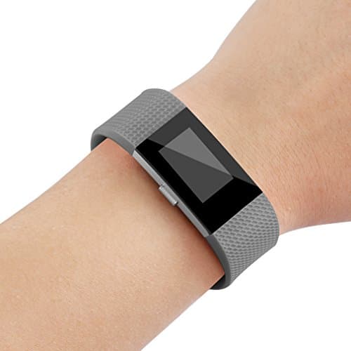 3 Pack Sport Bands Compatible with Fitbit Charge 2 Bands Women Men, Adjustable Replacement Strap Wristbands for Fitbit Charge 2 HR Small Large