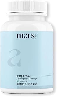 Mars by GHC Natural Surge Max Caps (Pack of 1) | Powered with Shilajit, Safed Musli & Gokshura | Overall Well Being | Good Health Company (60 N)