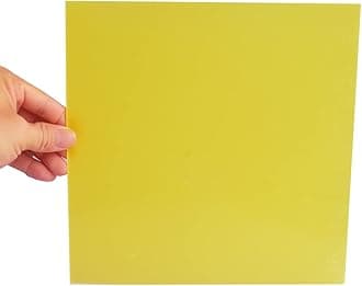 G10 FR4 Sheet Fiberglass Panel, 3D Printer Build Surface Plate Semi-Flexible Sheet, 235x235x1.5mm Yellow