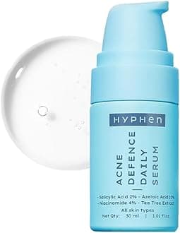 Hyphen Anti Acne 10% Azelaic Acid 2% Salicylic Acid Face Serum | 4% Niacinamide -Reduce Acne Marks, Fight Pimples | Tea Tree Extract -Soothes | Daily Serum for Women, Men | Oily, Acne Prone Skin -30ml