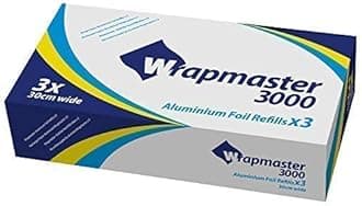 We Can Source It Ltd - Wrapmaster 3000 Aluminium Foil Refill Rolls - 30cm x 90m Wide Dispenser Film - Food-Safe, Heat-Resistant Foil Wrap for Cooking, Baking, Roasting & Catering - Pack of 3