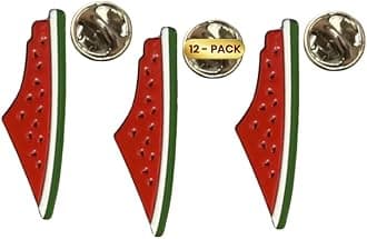 Metal Palestine Watermelon Flag Lapel Pins – Patriotic Palestinian Badge Pins