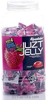 Alpenliebe Juzt Jelly, Strawberry Flavour Jar, 760 g, 200 pc