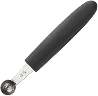 QOKLIYUI Melon Baller Scoops Made with Stainless Steel Durable Stainless Steel Ice Cream Scoops Melon Baller Fruit Scoop, 15MM Round