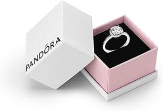 PANDORA Timeless Women's Sterling Silver Round Sparkle Halo Cubic Zirconia Ring