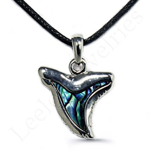 Genuine Abalone Necklace - Shark Tooth Design