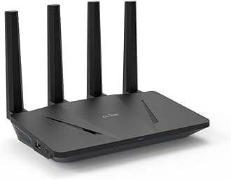 GL.iNet GL-AX1800(Flint) WiFi 6 Router -Dual Band Gigabit Wireless Internet Router | 5 x 1G Ethernet Ports | Up to 120 Devices | Amazing OpenVpn&WireGuard Speed | WPA3 Security | MU-MIMO | 802.11ax